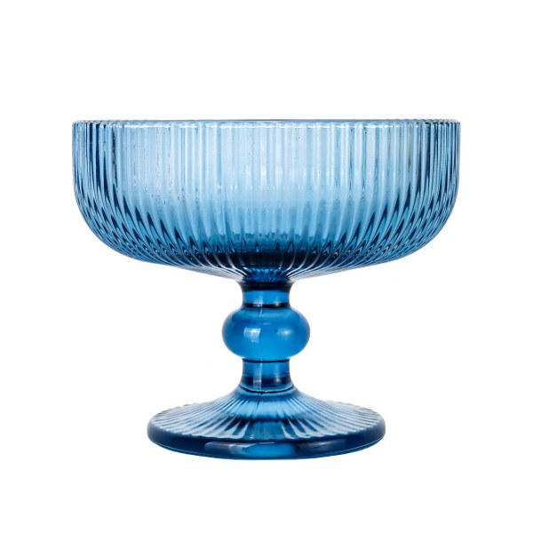 CRYSPO TRIO Σετ Μπωλ Παγωτού 6τμχ Γυάλινα Noris Blue 300ml CRYSPO TRIO 52.501.23 (Υλικό: Γυαλί, Χρώμα: Μπλε) - CRYSPO TRIO - 52.501.23